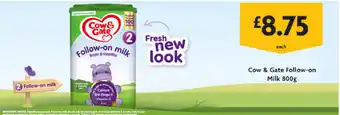 Morrisons Cow & Gate Follow on Milk 800g offer