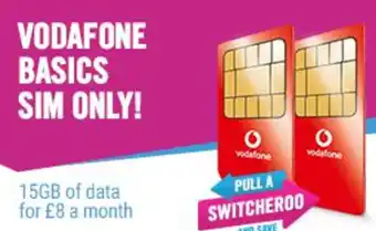 Vodafone basics Sim Only 15GB of Data