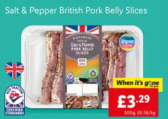 Lidl Salt & Pepper British Prok Belly Slices offer