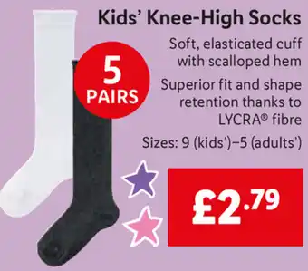 Lidl Kids' Knee-High Socks offer