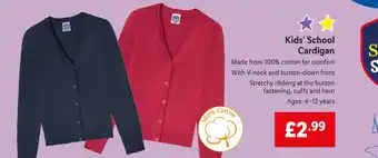 Lidl Kids' School Cardigan - Ages 4-12 years offer