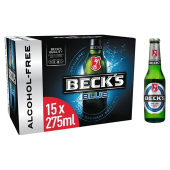 Morrisons Beck's blue alcohol-free beer bottles offer