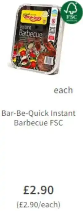 Asda Bar-Be-Quick Instant Barbecue FSC offer