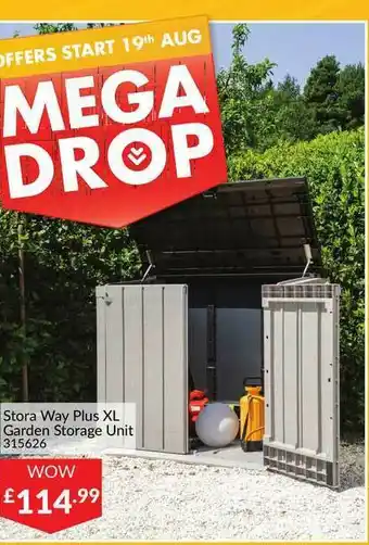 The Range Stora Way Plus XL Garden Storage Unit offer