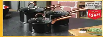 The Range Brooklyn 3 Piece Stainless Steel Set offer