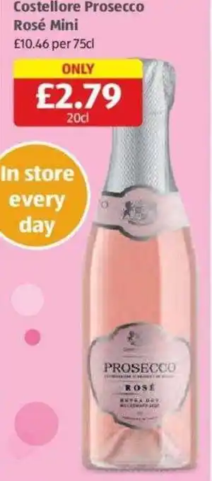Costco Costellore Prosecco Rosé Mini 75cl offer
