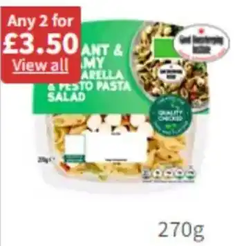Asda ASDA Vibrant & Creamy Mozzarella & Pesto Pasta Salad 270g offer