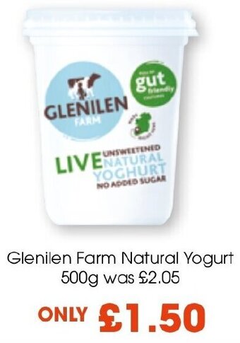 Glenilen Farm Natural Yogurt 500g