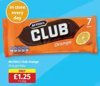 Aldi McVitie's Club Orange offer