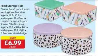 Aldi Food Storage Tins offer