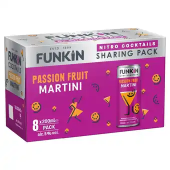 Morrisons Funkin nitro cocktails passion fruit martini cans offer