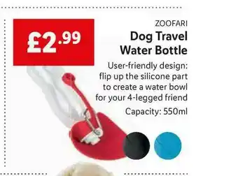 Lidl Dog Travel Water Bottle offer