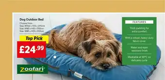 Lidl Dog Outdoor Bed offer