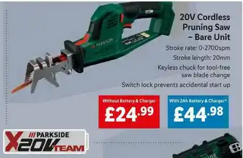20v Cordless Pruning Saw - Bare Unit