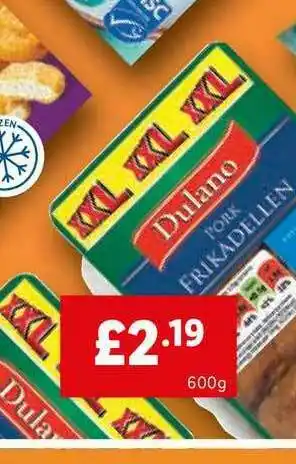 Lidl Dulano Pork Frikadellen offer