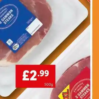 Lidl 2 Gammon Steaks offer