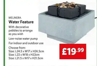 Lidl Melinera Water Feature offer