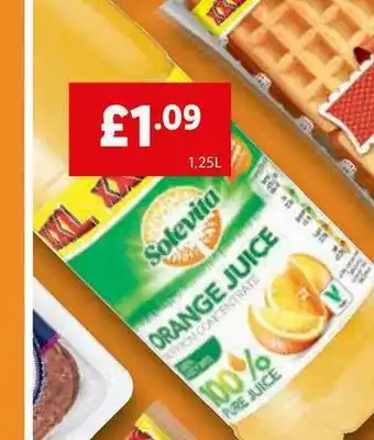 Lidl Solevia Orange Juice offer