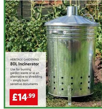 Lidl 80l Incinerator offer
