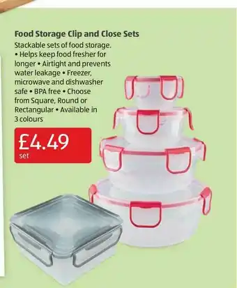 Aldi Food Storage Clip And Close Sets offer