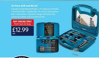 Aldi 50 Piece Drill And Bit Set offer
