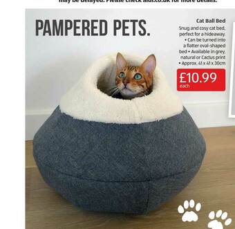 Aldi Cat Ball Bed offer
