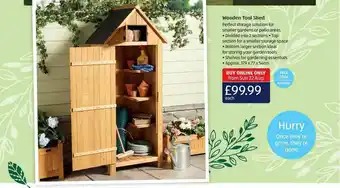 Aldi Wooden Tool Shed offer