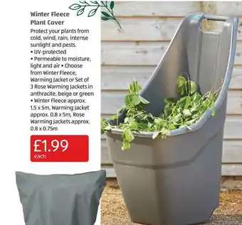 Aldi Winter Fleece Plant Cover offer