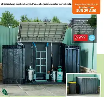 Aldi Garden Storage Unit offer