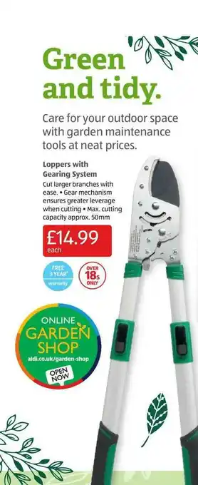 Aldi Loppers With Gearling System offer