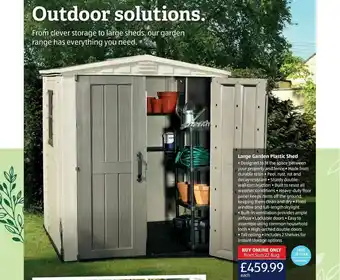Aldi Large Garden Plastic Shed offer