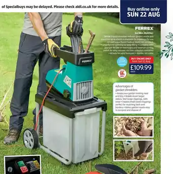 Aldi Ferrex Garden Mulcher offer