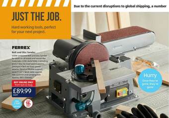 Aldi Ferrex Belt And Disc Sander offer