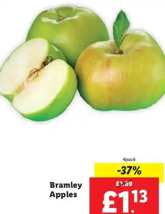 Lidl Bramley Apples 4pack offer
