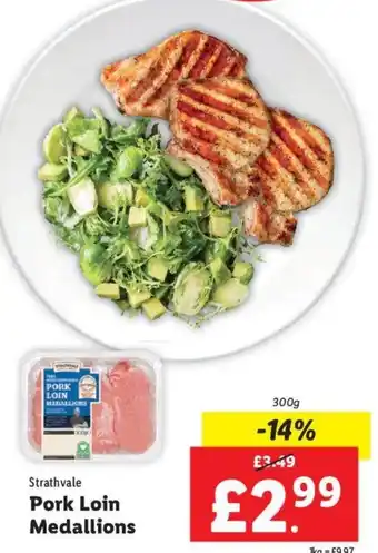Lidl Strathvale Pork Loin Medallions 300 g offer