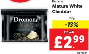 Lidl Dromona Mature White Cheddar 350 g offer