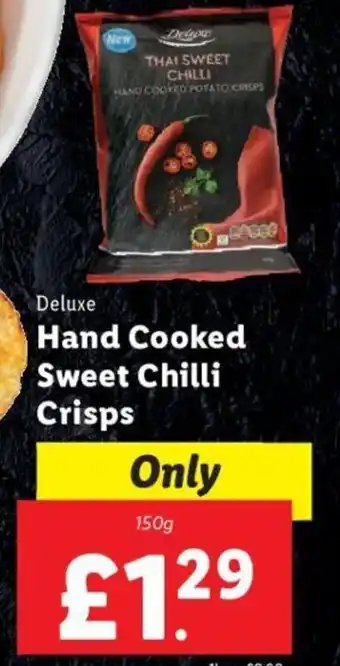 Lidl Deluxe Hand Cooked Sweet Chilli Crisps 150 g offer
