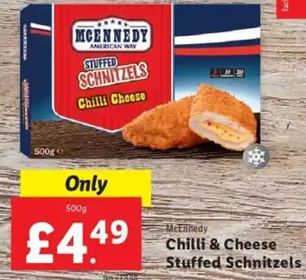 Lidl McEnnedy Chilli & Cheese Stuffed Schnitzels 500 g offer