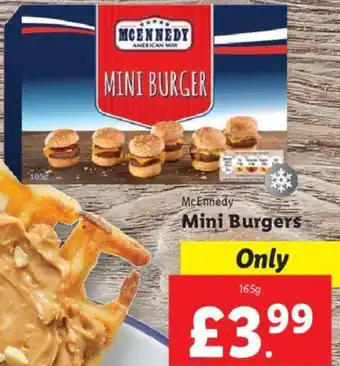 Lidl McEnnedy Mini Burgers 165 g offer