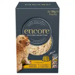 Morrisons Encore dog pouch, chicken selection in jelly offer