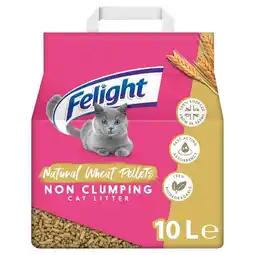 Morrisons Felight 100% natural wheat pellets non clumping cat litter offer