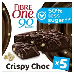 Morrisons Fibre one 90 calorie snack bars crispy chocolate brownies offer