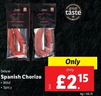 Lidl Deluxe Spanish Chorizo 200 g offer