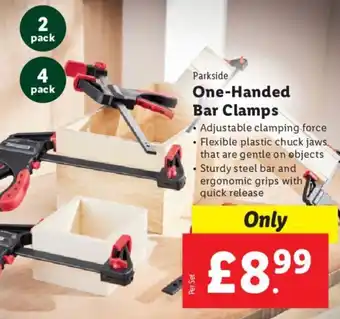 Lidl Parkside One-Handed Bar Clamps offer