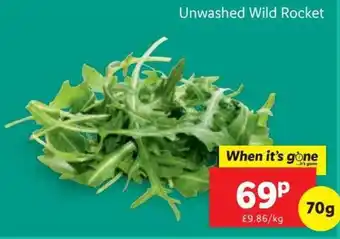 Lidl Unwashed Wild Rocket 70g offer