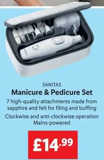 Lidl SANITAS Manicure & Pedicure Set offer