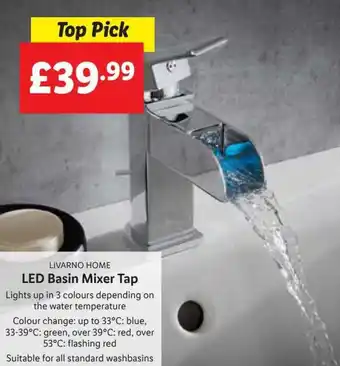 Lidl LIVARNO HOME LED Basin Mixer Tap offer