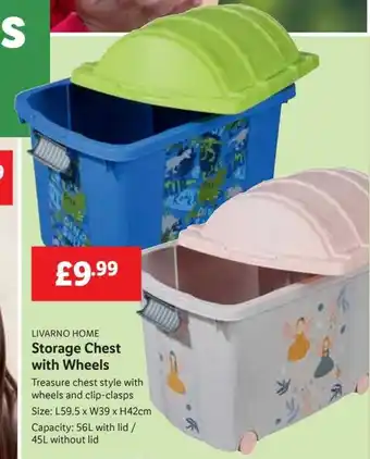 Lidl LIVARNO HOME Storage Chest with Wheels offer