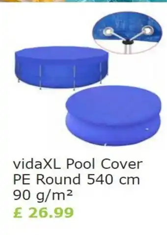 Vida XL VidaXL Pool Cover PE Round 540cm 90 g/m offer