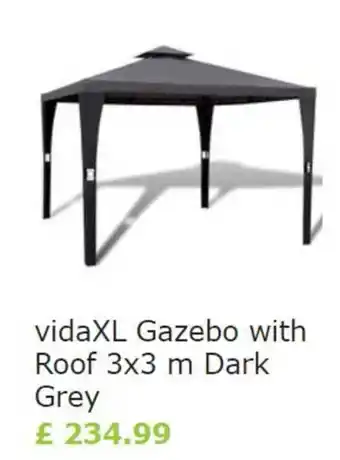 VidaXL Gazebo with Roof 3 x 3m Dark Grey